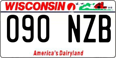 WI license plate 090NZB