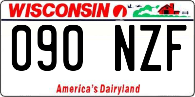 WI license plate 090NZF