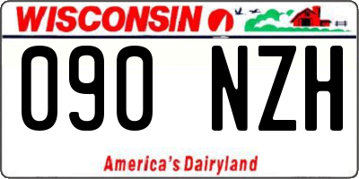 WI license plate 090NZH