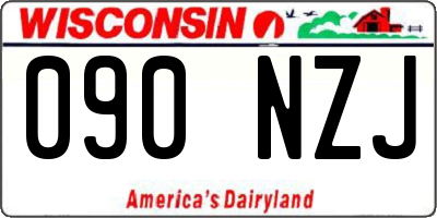 WI license plate 090NZJ
