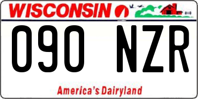 WI license plate 090NZR