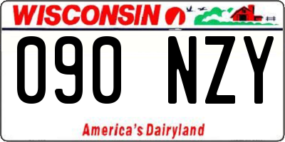 WI license plate 090NZY