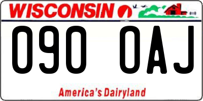 WI license plate 090OAJ