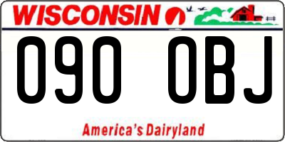 WI license plate 090OBJ
