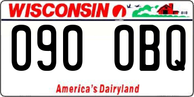 WI license plate 090OBQ