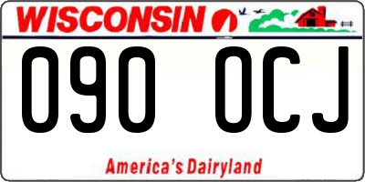 WI license plate 090OCJ