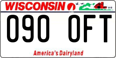 WI license plate 090OFT