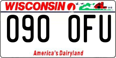 WI license plate 090OFU