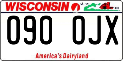 WI license plate 090OJX