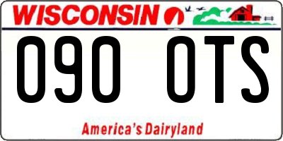 WI license plate 090OTS