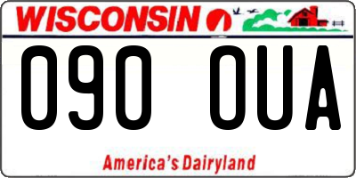 WI license plate 090OUA