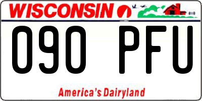 WI license plate 090PFU