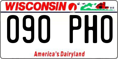 WI license plate 090PHO