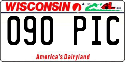 WI license plate 090PIC