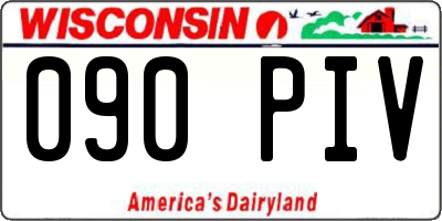 WI license plate 090PIV
