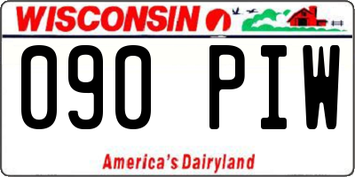 WI license plate 090PIW