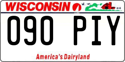WI license plate 090PIY