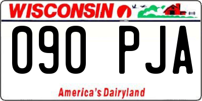 WI license plate 090PJA