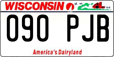 WI license plate 090PJB