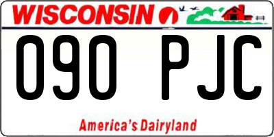 WI license plate 090PJC