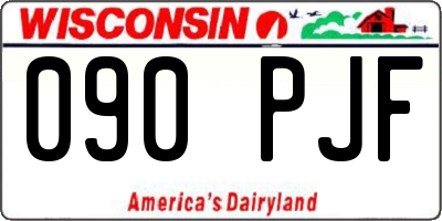 WI license plate 090PJF