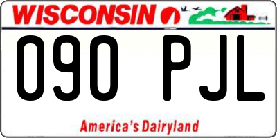 WI license plate 090PJL
