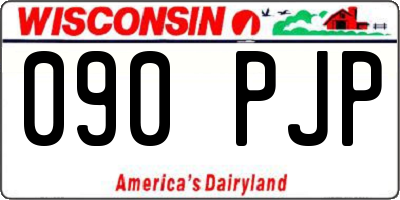 WI license plate 090PJP