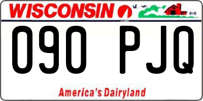WI license plate 090PJQ