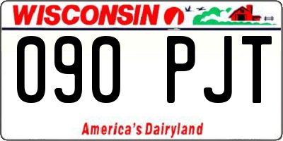 WI license plate 090PJT