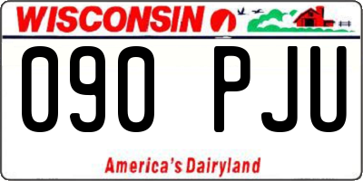 WI license plate 090PJU