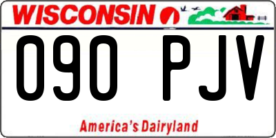WI license plate 090PJV