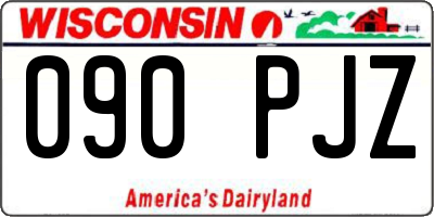 WI license plate 090PJZ