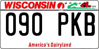 WI license plate 090PKB