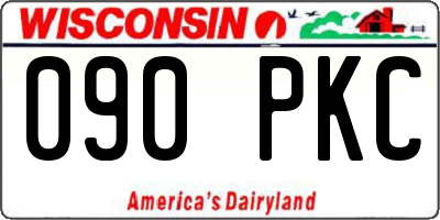 WI license plate 090PKC