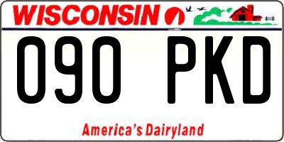 WI license plate 090PKD