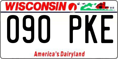 WI license plate 090PKE