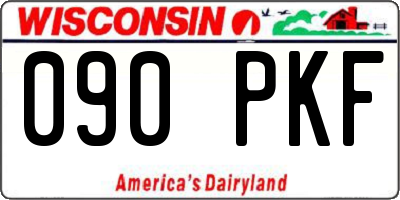 WI license plate 090PKF