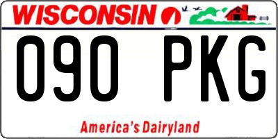WI license plate 090PKG