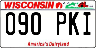 WI license plate 090PKI