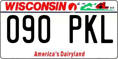 WI license plate 090PKL