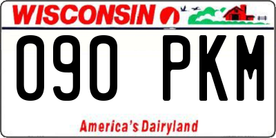 WI license plate 090PKM