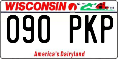 WI license plate 090PKP