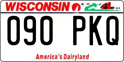 WI license plate 090PKQ