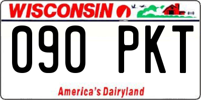 WI license plate 090PKT