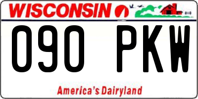 WI license plate 090PKW