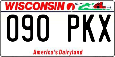 WI license plate 090PKX