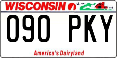 WI license plate 090PKY