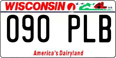 WI license plate 090PLB