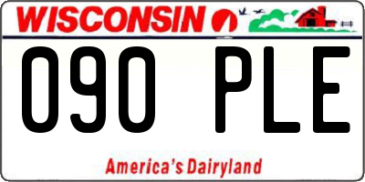 WI license plate 090PLE