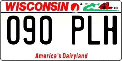 WI license plate 090PLH